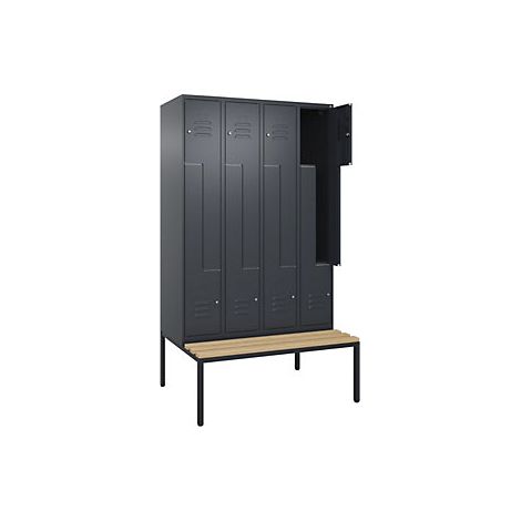 C+P Armadietto a Z Classic PLUS con panca 4 scomparti (1/3)