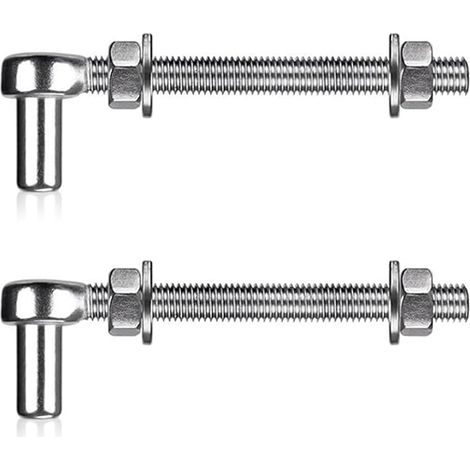 2 cerniere per cancello, cerniera con bullone M16 x 150 mm per cancello, cerniera per porta resistente, cerniera per porta esterna per cancello da giardino, cancello da fattoria (1/5)