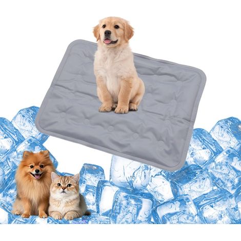 Esterilla refrescante para perros S 30×40 cm, esterilla de gel autorefrescante para gatos y perros, esterilla refrescante para perros y gatos para mantenerse frescos este verano, gris