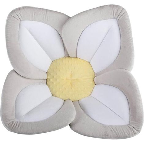 Weiches und bequemes Babybadekissen, fröhlicher und legerer Stoff, Badewannensitz mit Blumenmuster aus Netzgewebe, 80 cm, blau (1/5)