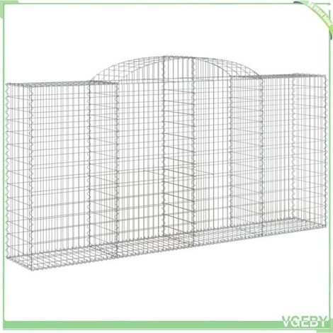Panier de gabion arqué - FAFEICY - 153517 - 300x50x140/160 cm - Fer galvanisé - Fil 3,5 mm (1/4)