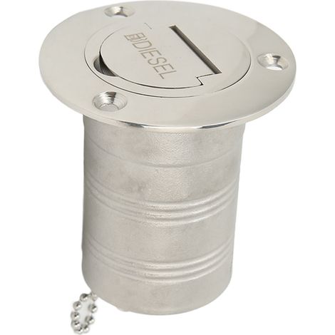 Quincaillerie marine à angle droit en acier inoxydable 316, adaptée aux goulottes de remplissage de carburant sans clé sur les navires, carburant diesel de 50 mm (2 pouces). (1/5)