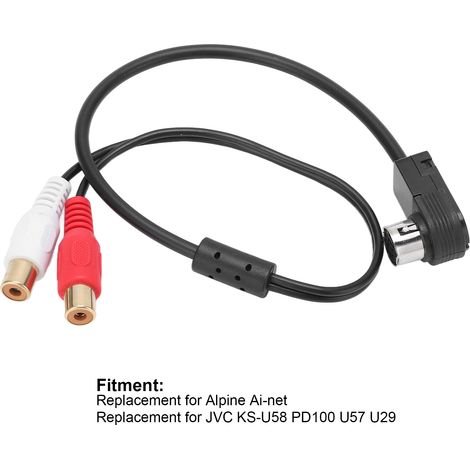 Adaptateur de câble Audio de remplacement pour autoradio AUX IN RCA, pour lecteur Alpine KCA121B Ainet 9887 105 117 9855 (1/5)
