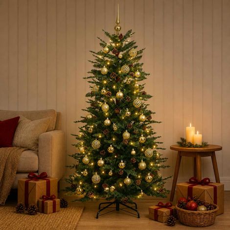 vidaXL Árbol de Navidad artificial con ramas articuladas 150 cm (1/5)