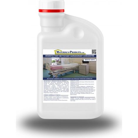 Désinfectant nettoyant surodorant concentré Menthe - 1 L Menthe - MATPRO (1/3)