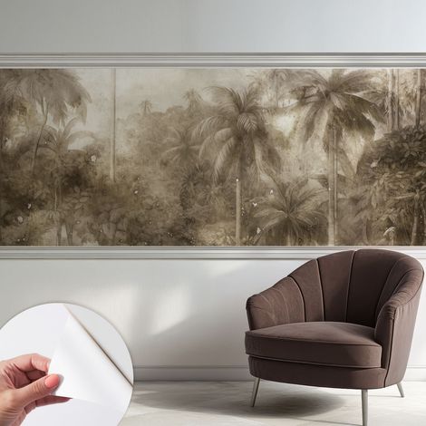 Selbsthaftend Tapete für Wohnzimmer Schlafzimmer Küche - Wanddekoration Exotische Landschaft 250x104 cm (1/5)