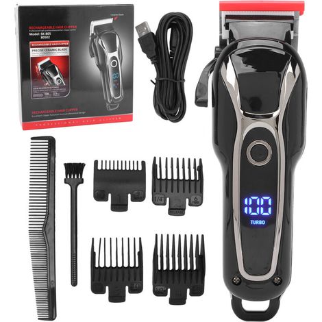 Tondeuse Cheveux Professionnelle Homme - Kit de Coupe avec 4 Sabots Guide et Lame Précise