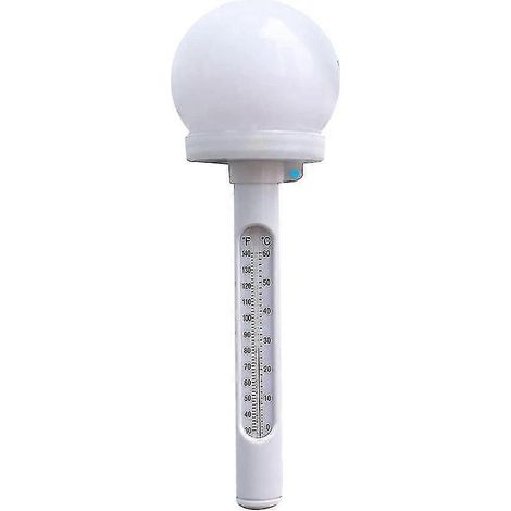 Thermomètre flottant pour piscine, thermomètre solaire pour eau de bassin avec LED à boule de couleur RGB (1/5)