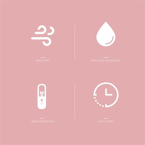 [Yue Xing Hui] Nano brumisateur froid portable, vaporisateur facial rechargeable USB, mini humidificateur, jaune, 106 x 35 mm