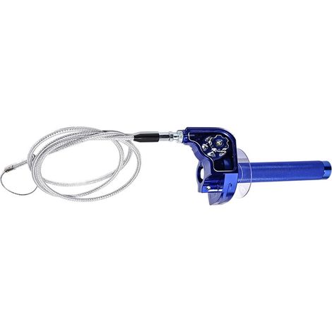 Poignées d'accélérateur de moto en aluminium avec filetage M10 x 1,5 - Convient pour motos tout-terrain, scooters, commande de guidon de 22 mm (1/5)