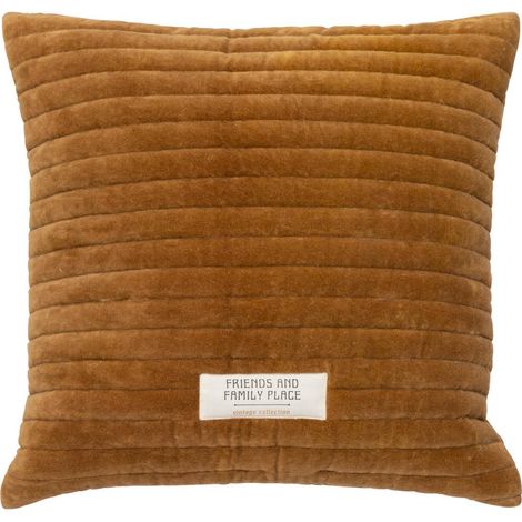 Cojín esquinero familiar Ocre amarillo 45x45cm - Atmosphera créateur d'intérieur