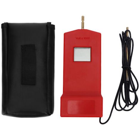 Testeur de tension portable pour clôture électrique, détecteur de défauts à écran LCD 15 kV, adapté aux élevages, MLD-004R, rouge. (1/5)