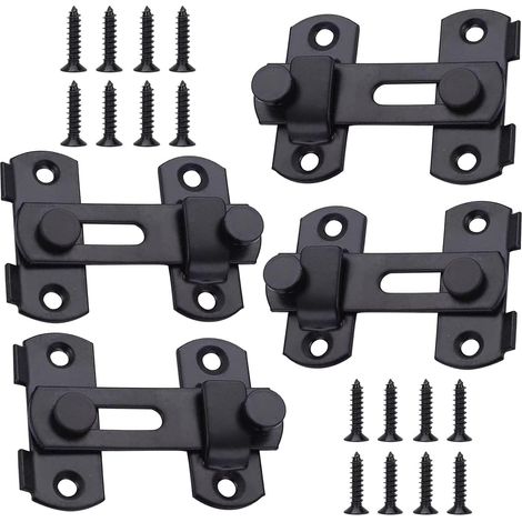 piezas de cerradura para puerta corredera interior, cerradura de seguridad pequeña para puerta, pestillo de puerta de acero inoxidable (1/3)