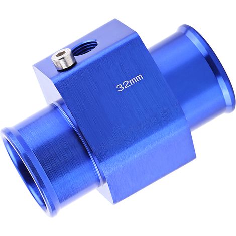 Raccord universel en métal bleu 32 mm pour capteur de température d'eau de voiture, adaptateur de tuyau de joint de température (1/5)