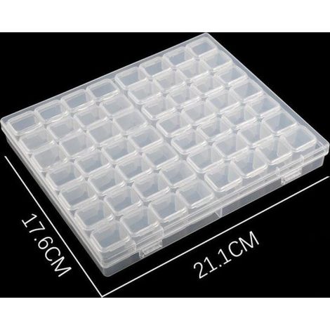 Boîte de rangement pour peinture diamant - 56 compartiments - Boîte de rangement pour perles de peinture diamant