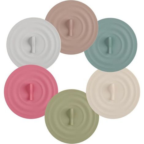Couvercles de tasses en silicone de qualité alimentaire - 6 couleurs - Anti-poussière - Pour tasses, thé/café (1/5)
