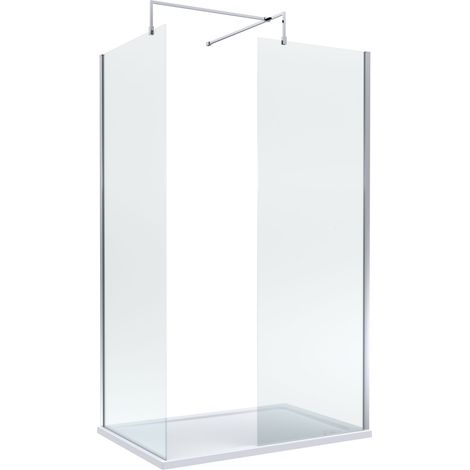 Balterley Walk-In Wetroom Bundle with Tray and Waste, 1200x700mm, Chrome