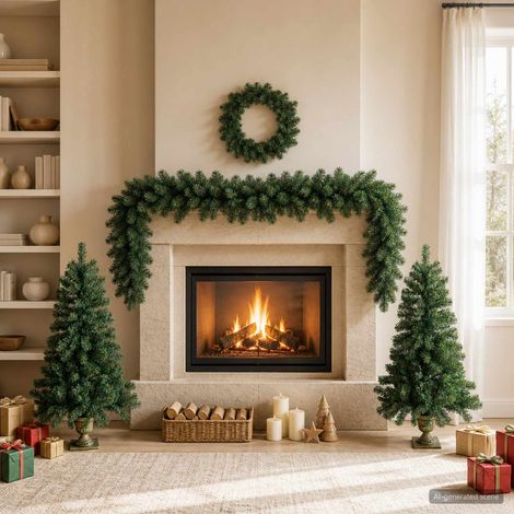 vidaXL Set de mini árboles de Navidad 120 cm PVC Verde (1/5)