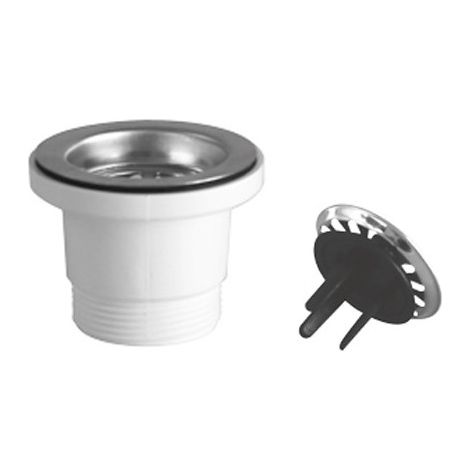 1PZ PILETTA MOPLEN CON TAPPO - 1"1/2 per lavelli inox e sintetici