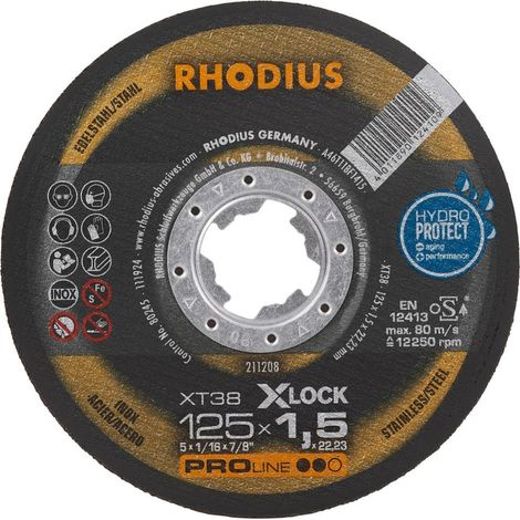 Rhodius XT38 X-LOCK 211207 Disque à tronçonner 25 pc(s) acier inoxydable, acier (1/2)