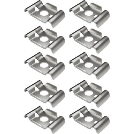 Attaches Pour Grillage Acier Inoxydable 10 Pièces Attache Pour Fil Rigide Support Étagère & Fixation Extérieur Jardin Cour Ferme Allée Terrasse (1/4)