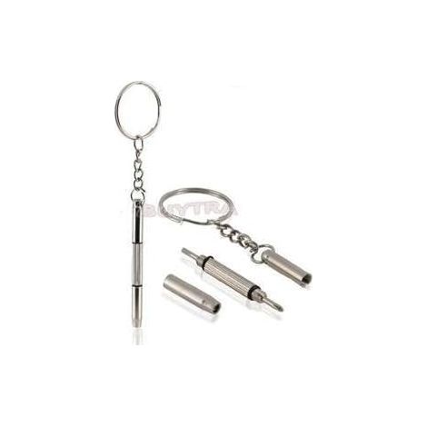 1 Stück 3-in-1 Brillenschraubendreher Werkzeug für Sonnenbrillen Uhrenreparatur Spielzeug mit Schlüsselanhänger Multifunktional Professionelles Reparatur-Kit (1/3)