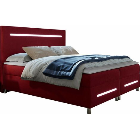Lit boxspring Pluvia, Fresh 8, Continental, Double, 160x200, Tissu, Disponible, 160x212x120cm, LED: Disponible (1/5)