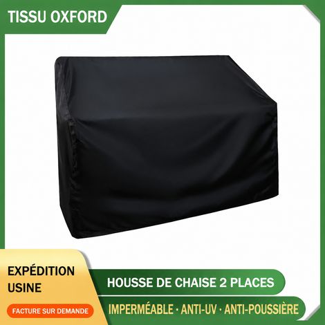 Housse de Protection Canapé 2 Places Jardin Tissu Oxford 420D Noir 134x66x63/89 cm 32 × 25 × 5 cm 900 g – Livraison gratuite (1/5)