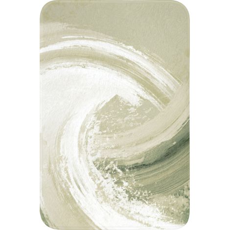 TAPPETINO PER WC Astratto - Pennellate - Onde - Verde 40x60 cm