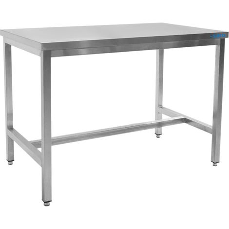 Table inox - Sans étagère - 1400x700x850mm - Saro