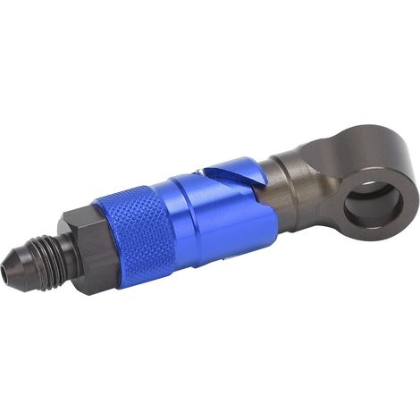 Raccord Adaptateur Déconnexion Rapide Courbé Universel pour Durite Fluide Huile Carburant Bleu (1/5)