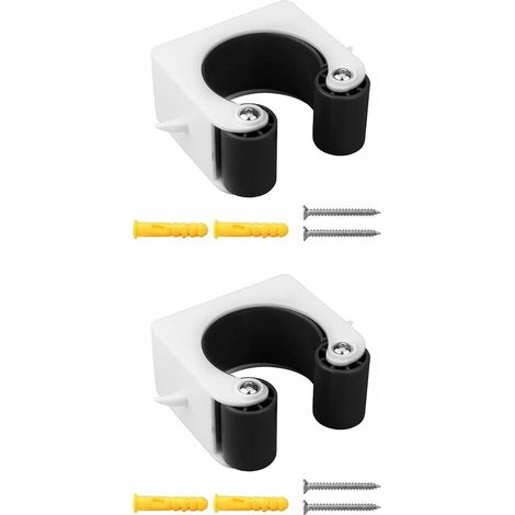 2pcs Clip de rangement pour porte-vélos Boucle de stationnement de vélo de montagne Support de rangement pour clip de vélo pour supports muraux de vélo bicyclette noir (1/5)