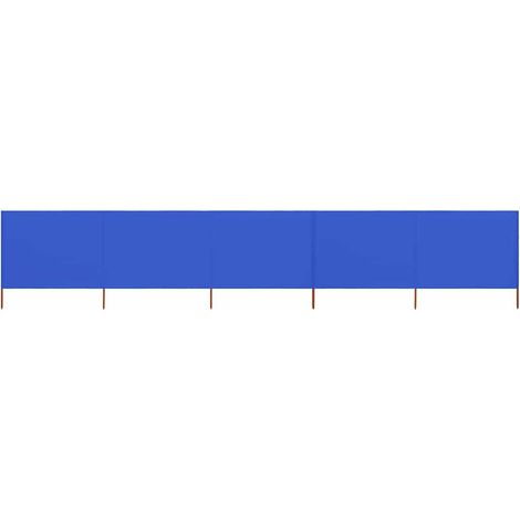 5-teiliges Windschutzgewebe 600 x 160 cm Azurblau