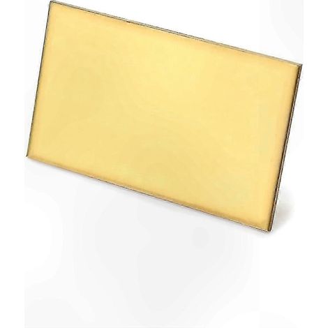 Feuille d'alliage de cuivre durable de 3 mm, feuille de laiton de 60 x 100 mm, adaptée aux projets d'artisanat et de bricolage. (1/4)