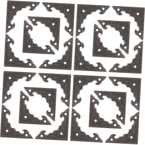 100 protège-coins décoratifs, métal, style vintage, pour boîtes (1/5)