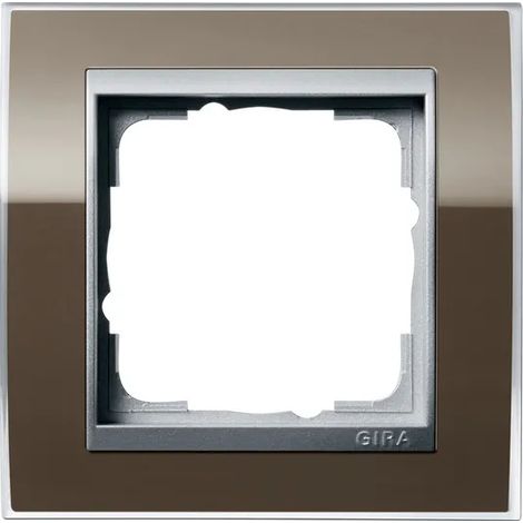 Gira Marco embellecedor 1f Interm. F Alu Gira Event Claro Marrón [0211766], 0211 766