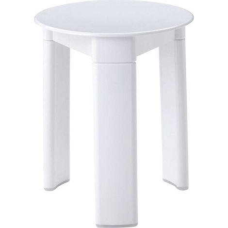 Aqualine - Tabouret de salle de bains Trio, diamètre 33x40 cm, blanc 2072