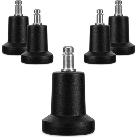 lot de 5 embouts pour chaise, tige 11mm et 22mm, caoutchouc, sol dur, bureau (1/5)