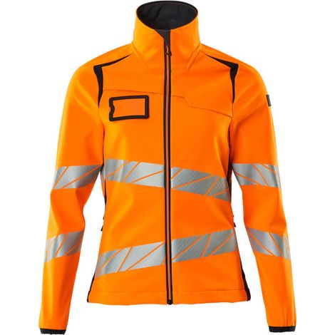 Mascot Soft Shell Jacke, Damenpassform Soft Shell Jacke Gr. 3XL, hi-vis orange/schwarzblau (1/4)