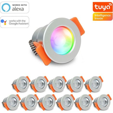 Smartes MiBoxer LED Einbaustrahler Set 3W 12V IP66 - Lichtfarbe: RGB+2700K - Anzahl: 12x