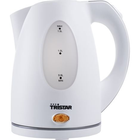 Tristar WK-1324 Bollitore senza filo, Senza BPA, Protezione da surriscaldamento Bianco Capacità effettiva: 1.5 l (1/5)