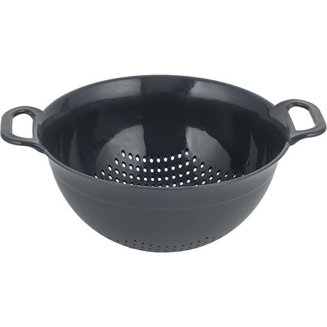 Colador de plástico monocapa de 18 cm y 1,2 L, color antracita. (1/3)