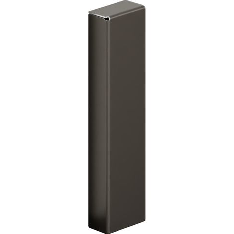 Ilcom terminale  esterno sinistro FCEL per battiscopa in acciaio FC 60mm x 17mm x 10mm  - Nero opaco
