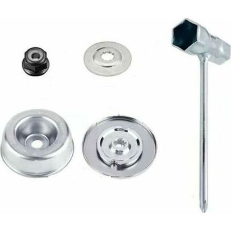 4pcs / Set Pièces et accessoires pour tondeuses pour STIHL FS55 FS56 FS120 FS130 FS130R FS200 FS200R FS250. Haute qualité en métal Lame pour STIHL débroussailleuse Lame Fixation Remplacement Kit (1/2)