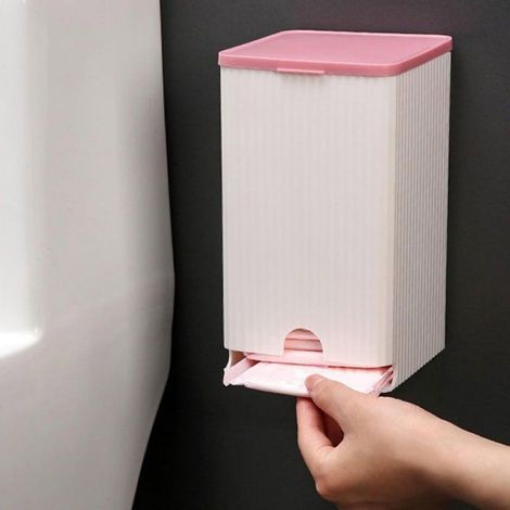 Boîte De Rangement Pour Serviettes Hygiéniques - Capacité 12 Unités - Design Compact Et Discrète - Pour Salle De Bain Ou Voyage - 1 Pièce (1/5)