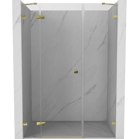 Mexen Lunar Duschtür, links angeschlagen, 120 cm, transparent, gold - 834S-120-050-50-00-L (1/5)