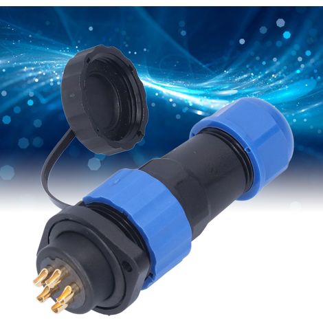 Connecteur étanche à bride SP20 pour l'aviation, prise et fiche IP68 mâle/femelle, connecteur étanche à bride 380 V, 5 broches (1/5)