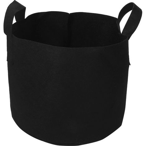Sac de culture noir pour plantes, 7 gallons (30 x 35 cm), pot en tissu aéré pour légumes et fleurs (1/4)