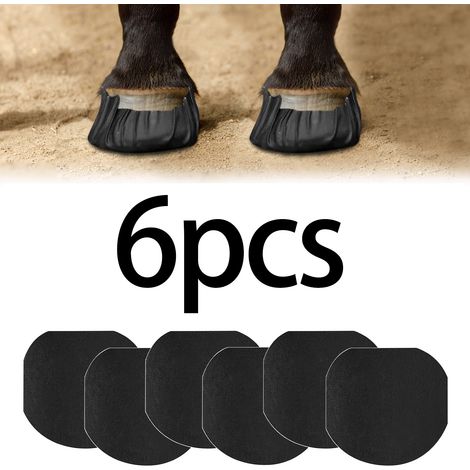Set de 6 patchs de soin du sabot, forte adhésion, ajustement serré, adapté à l'entraînement équestre, à la randonnée en extérieur et à l'utilisation dans les élevages équins, pour le soin et la protec (1/4)