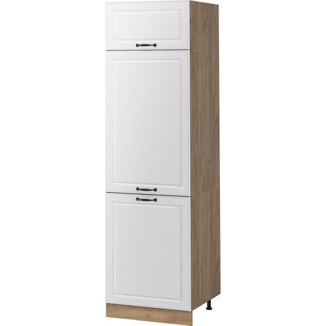Vorratsschrank R-Line, Weiß Landhaus/Goldkraft Eiche, 60 cm, Vicco (1/5)